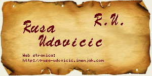 Rusa Udovičić vizit kartica
